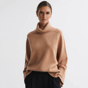 REISS EDINA Relaxed Cashmere Funnel Neck Jumper